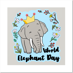 World Elephant Day! Posters and Art